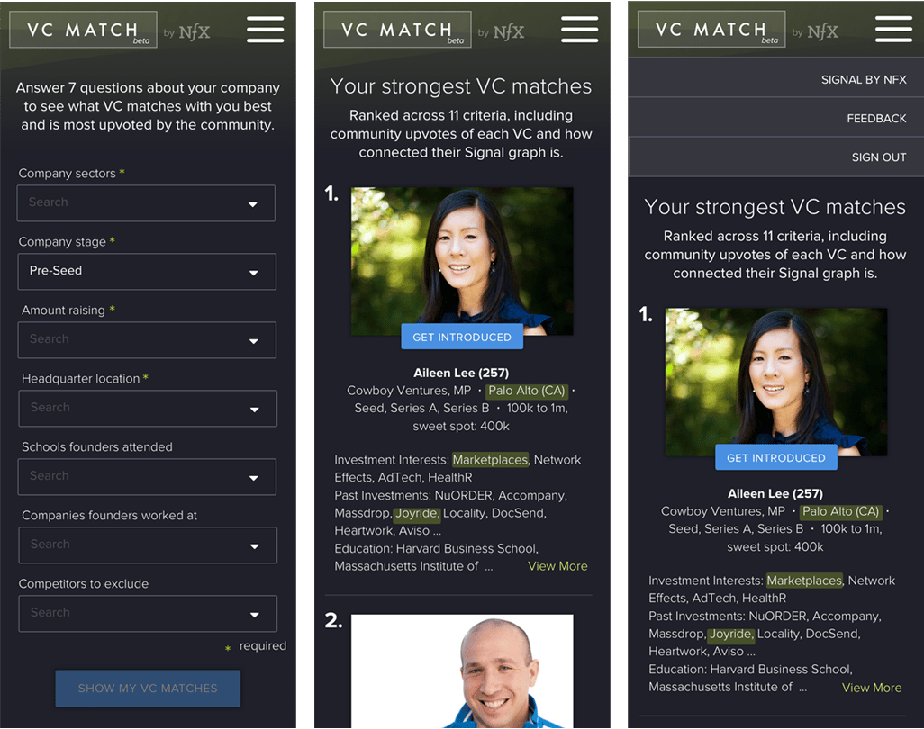 vc match mobile screenshot