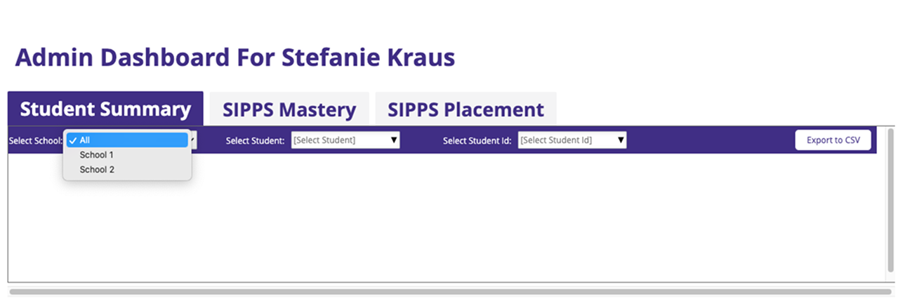 previous admin dashboard